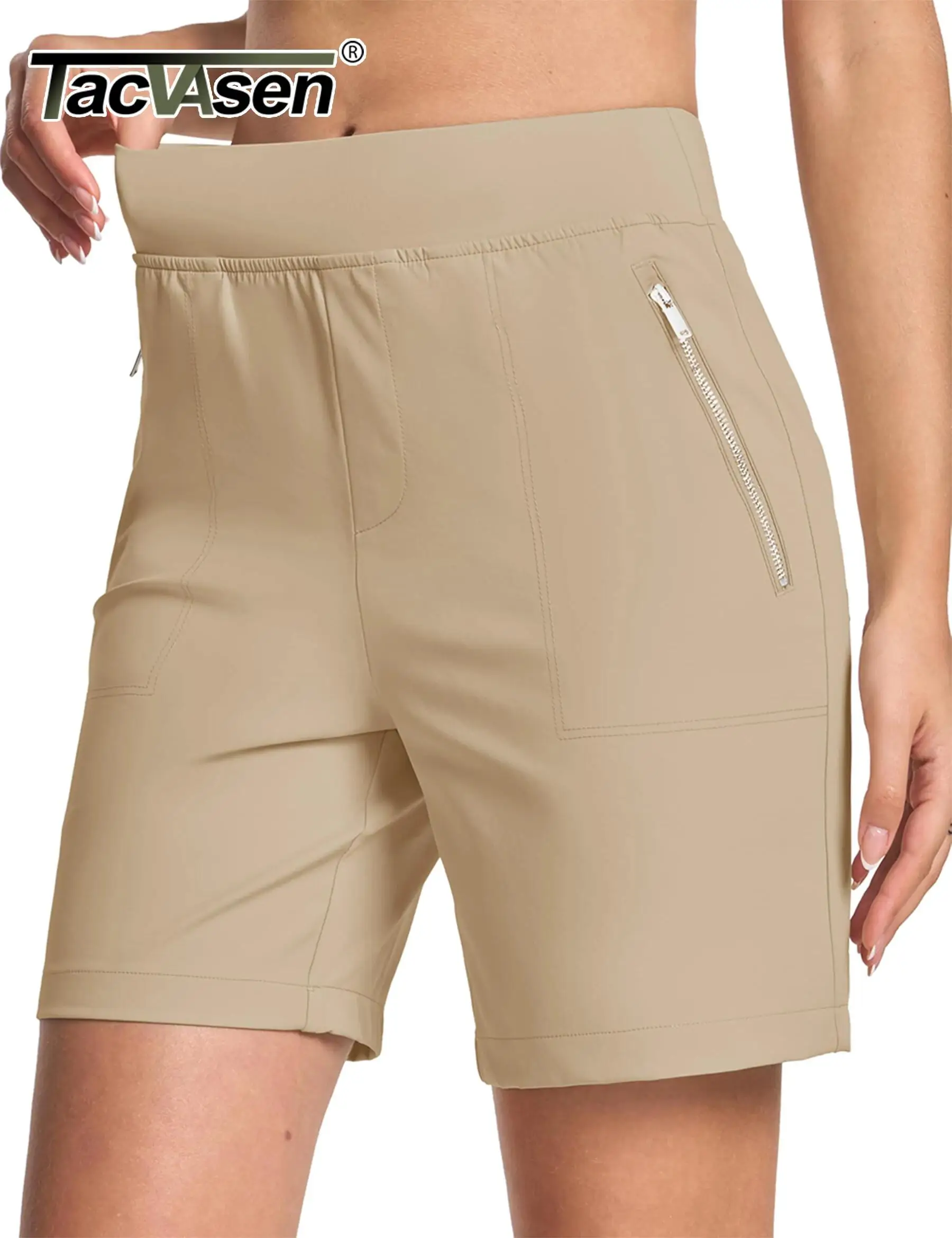 TACVASEN Pantalones Cortos De Golf Para Senderismo De Talle Alto Para tacvasen-pantalones-cortos-de-golf-para-senderismo-de-talle-alto-para