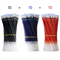 Premium Gel Pen Refill Set with Fast-Dry Ink - Black, Blue, and Red Ballpoint (30Pcs Mix Refill)