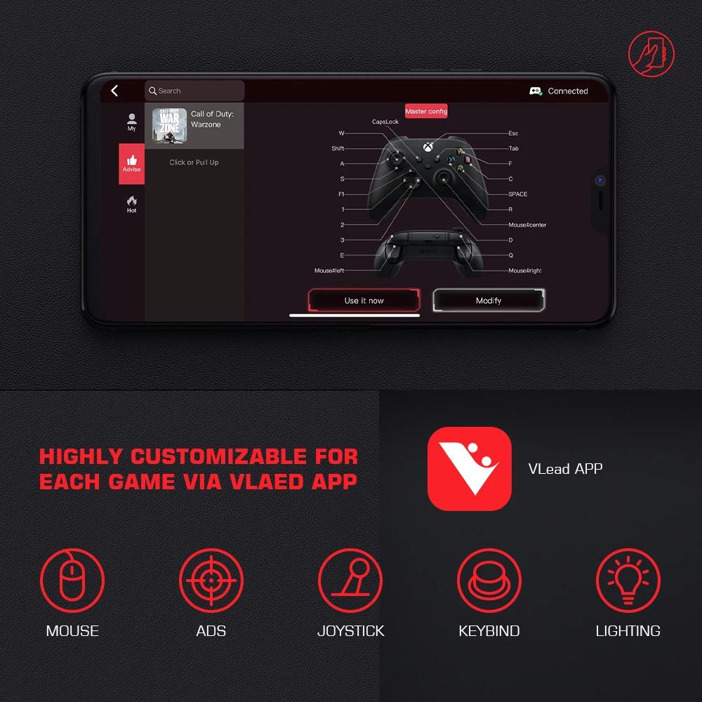 GameSir VX 2 AimBox Ű 콺 е  Ʈѷ , PS5, Xbox ø X, S, Xbox One, PS4, ٵ ġ