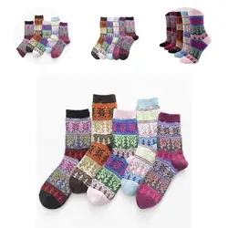 Great Women Socks Colorful Warm Casual Winter Socks  Lady Stocking    Winter Socks 5 Pairs