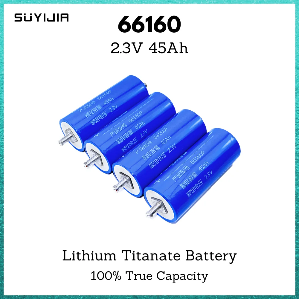 

2.3V LTO 66160 45Ah 40Ah 35Ah 30Ah Lithium Titanate Battery LTO 10C for Solar Energy Storage Car Start Battery UPS Discharge