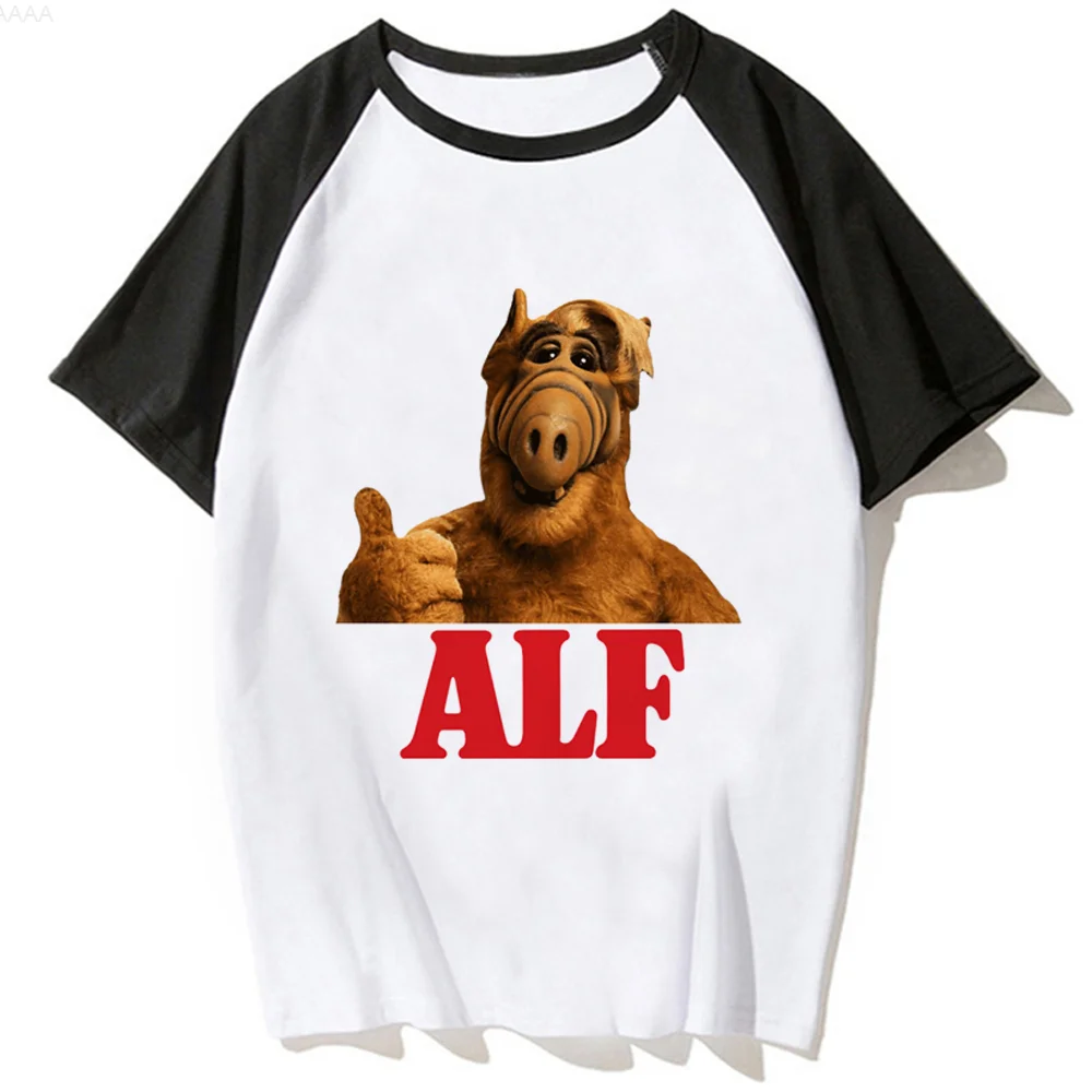 Alf Top Men Designer Funny Y2K Tee Boy Graphic Harajuku Streetwear Clothes