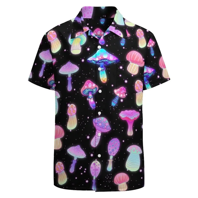 Full Print Leopard Graphic Shirts For Mens Summer Short Sleeves Button Down Hawaiian Beach Shirts Mens Oversized Tees Top 4