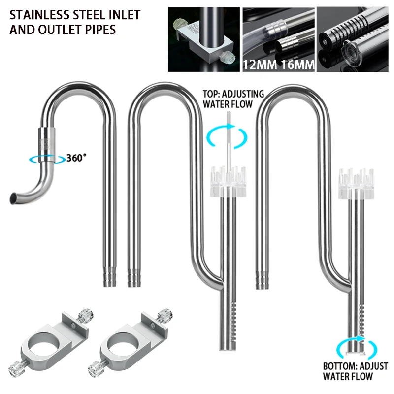 Aquarium-Filter-Stainless-Steel-External-Filter-Accessories-Inlet-and ...
