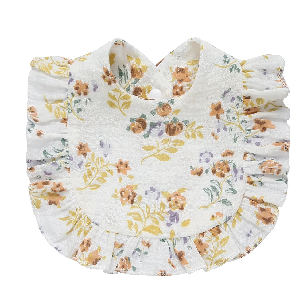 Saliva towel Baby bib Feeding bib Cotton bib set Cotton bib Cotton Baby Bibs for Newborn Infant Burp Cloths Muslin Baby Feeding Drool Bib Bandana Ruffle Saliva Towel Babies Accessories