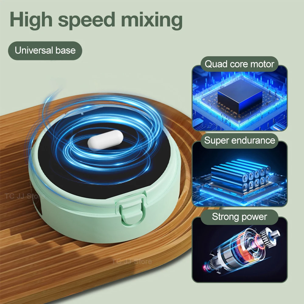 Automatic Stirring Cup Rechargeable Magnetic Mixer Electric Stirring Mugs Stainless Steel Coffee Mug Rotating Magnetic Tumbler 3