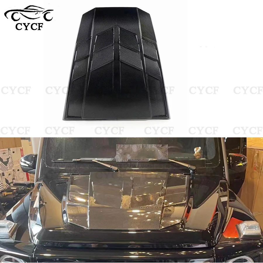 

High quality For Mercedes Benz G-Class W464 G500 G550 2019+ Carbon Fiber engine cover Front Hood Ventilation Cover