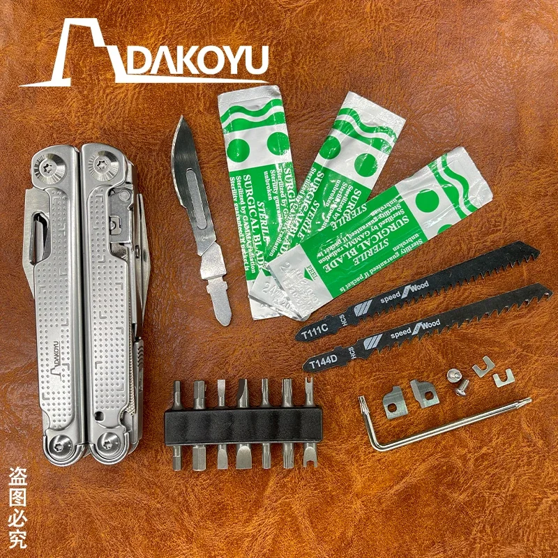 새로운 DAKOYU Multitool DK-Vulcan 7CR 고경도 EDC 다기능 접이식 펜치 조합 도구 야외 장비 휴대용
