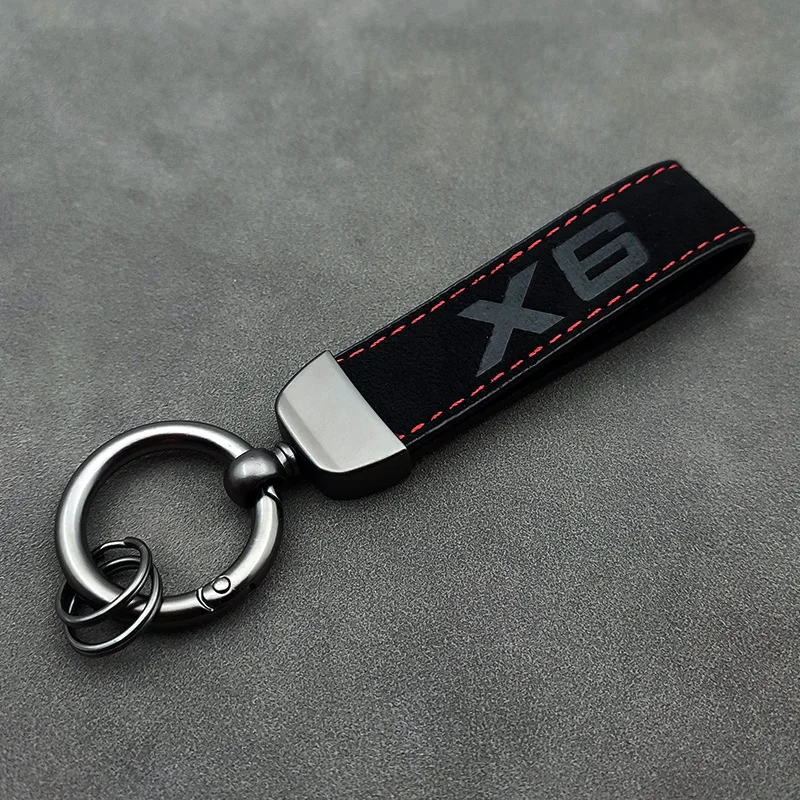Luxury Women Suede Leather Car Keychain Accessory
