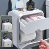 Wall mounted waterproof toilet paper storage box bathroom shower rack storage rack bathroom rack tissue box 2