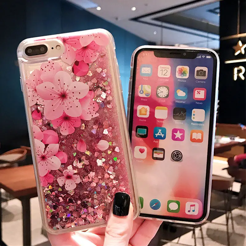 Custodia IPhone 16e Con Cavalletto Ad Anello - Glitter Sabbie Mobili, Rosa, Trasparente - Foto 7