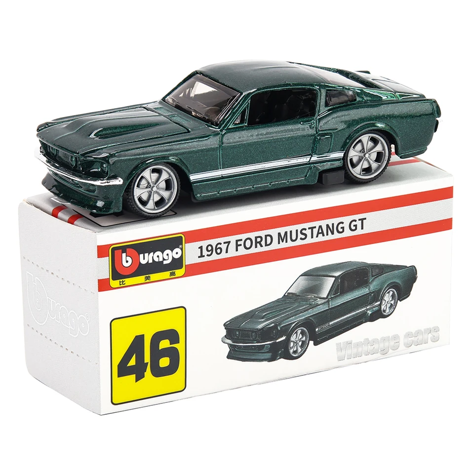 Bburago1:64 1967 Ford Mustang Multiple Model Small Collection Car