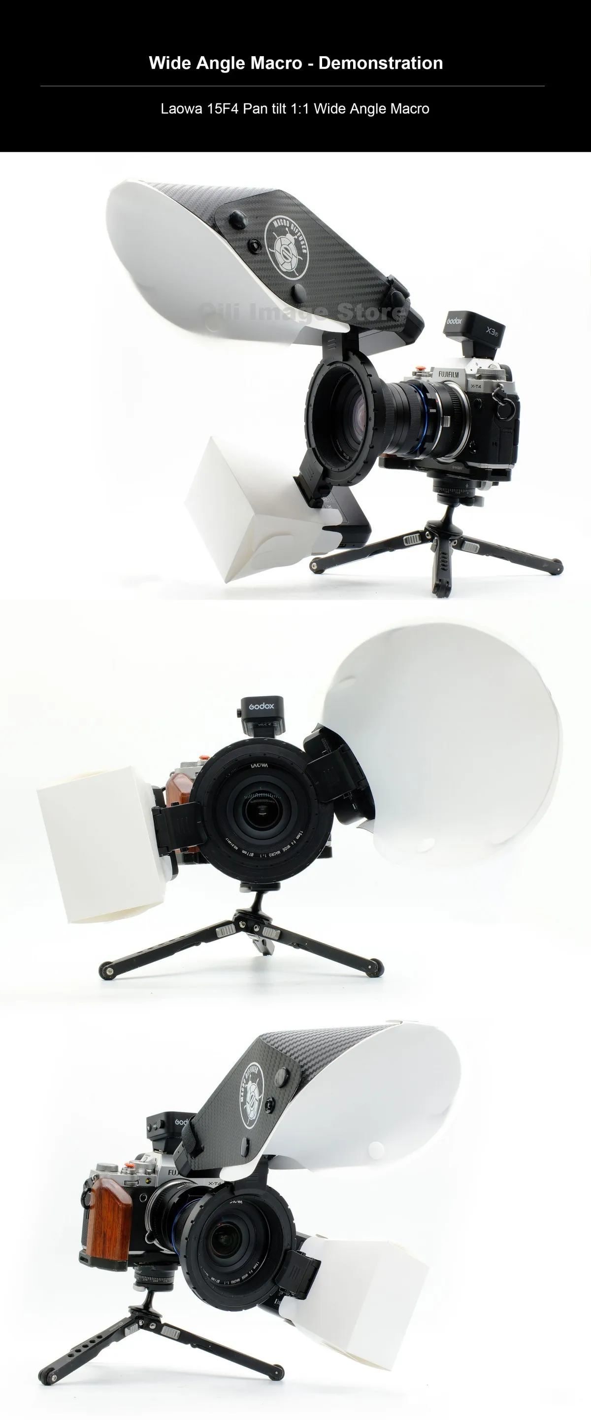 Guage Makro-Diffusor für Godox MF12 Makro-Blitz Softbox Reflektor Makrofotografie-Zubehör – Detail 5