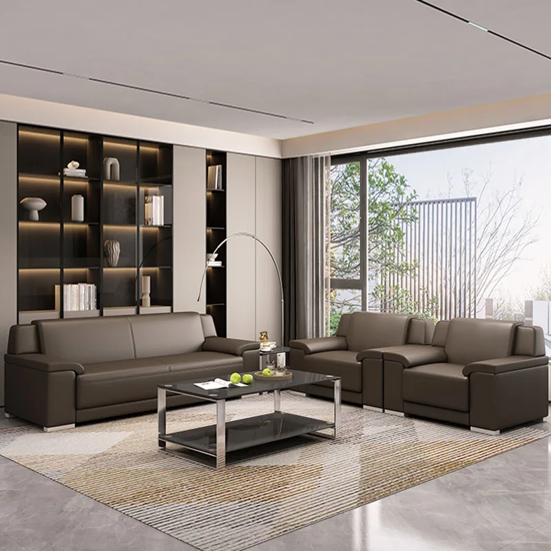 Luxury Salon Office Sofas Executive Leather Sectional Ergonomic Office Sofas European Modernos Para Sala Furniture