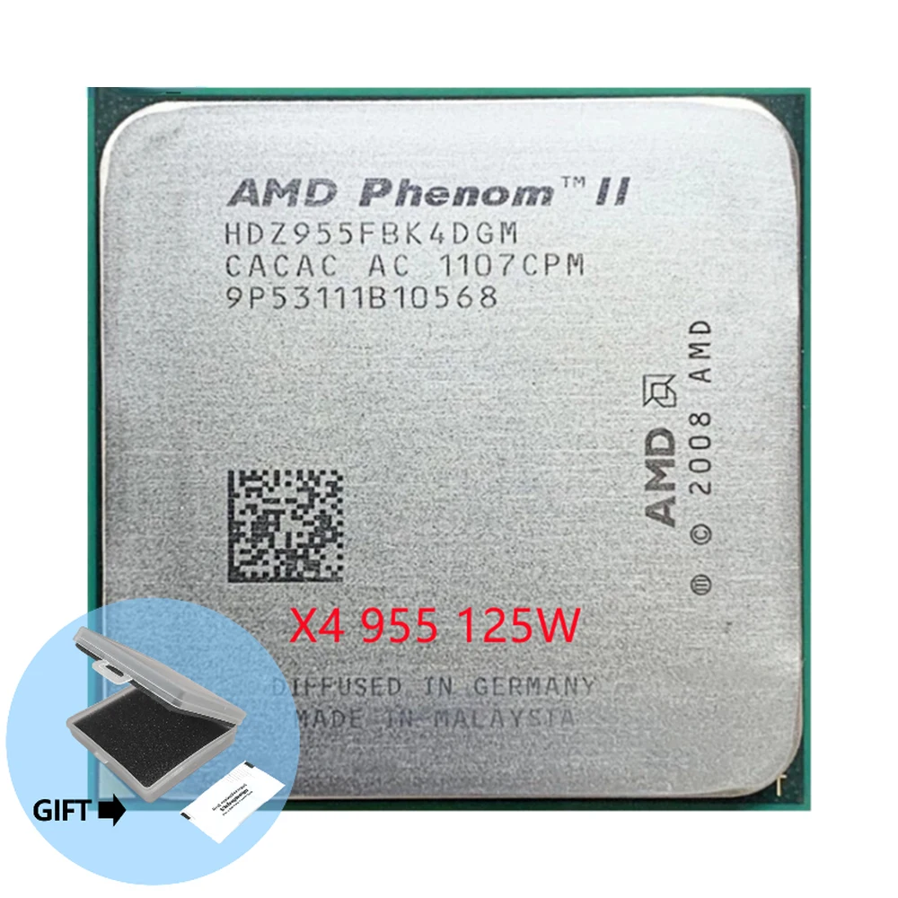 Processore Cpu Quad-Core Amd Phenom Ii X4 955 125W 3.2 Ghz 125W Am/ Hdx955Fbk4Dgi/Amsocket Am3