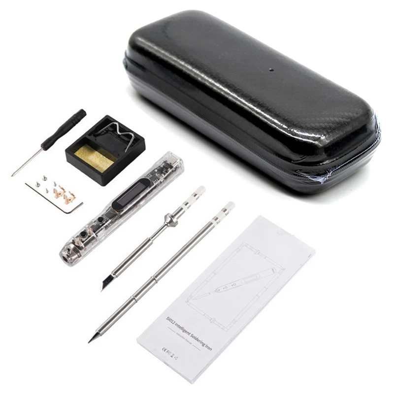 

0-450℃ Adjustable Temperature Smart OLED Electric Soldering Iron Built-In Buzzer Soldering Iron 12V-25V