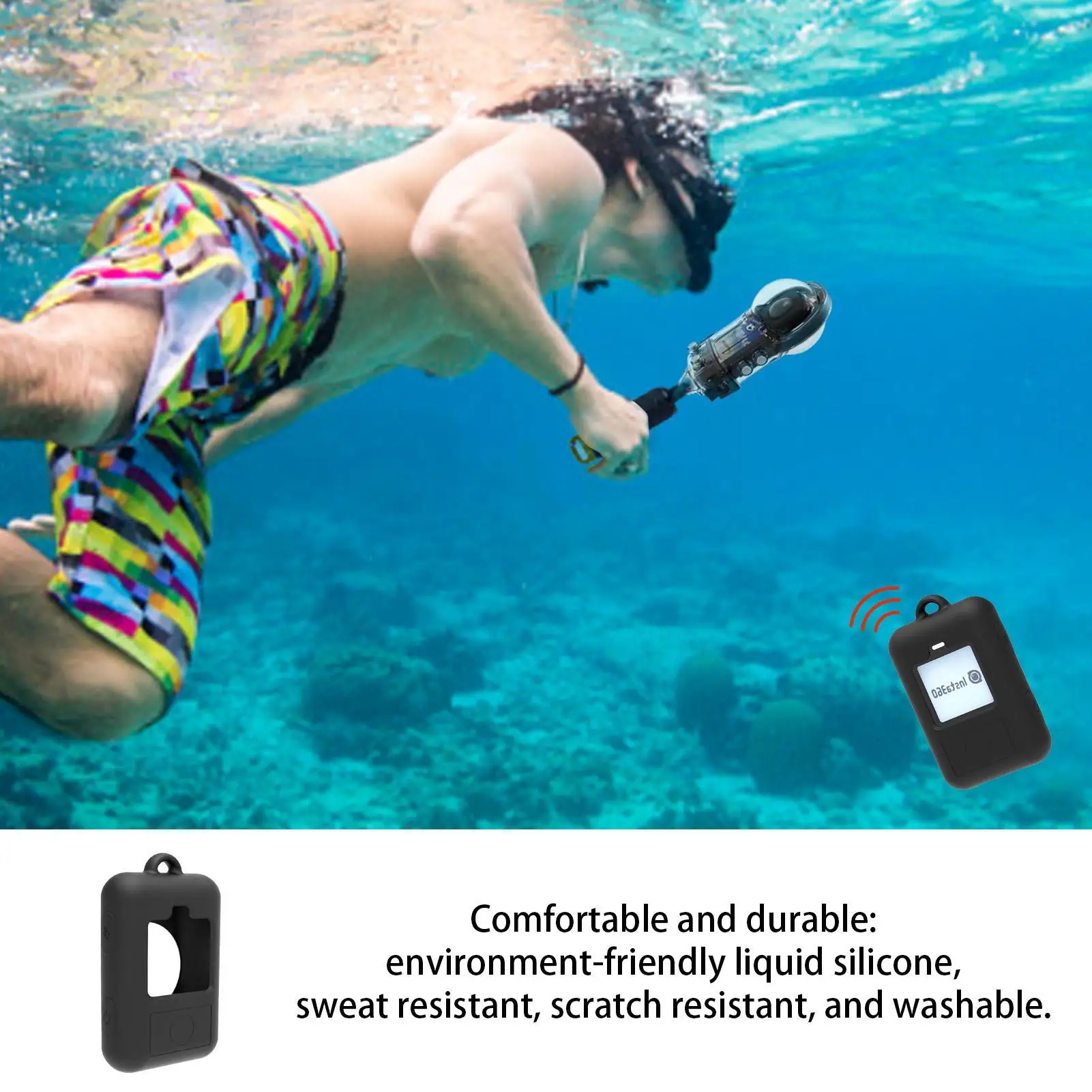 

Silicone Sleeve For Sports Camera Remote Anti-drop Protective Case Cover Dust-proof Protection Actio