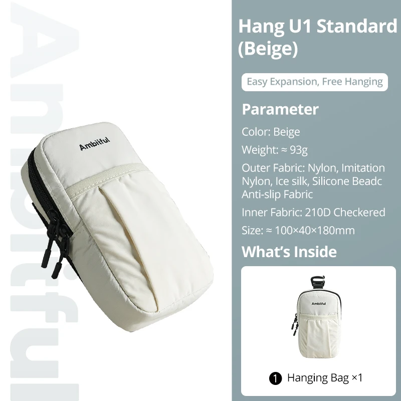 Ambitful Water Resistant Compact Shoulder Strap Bag