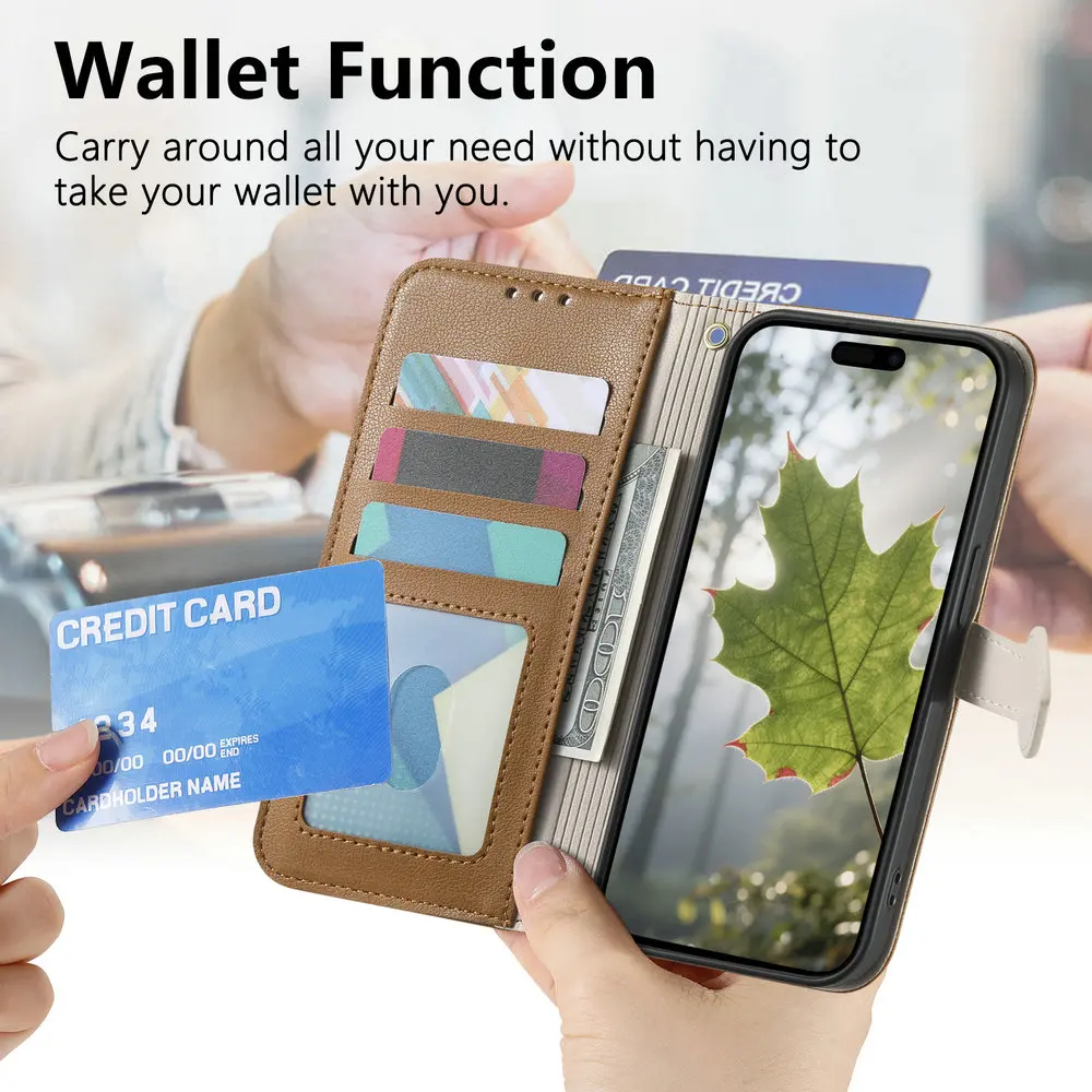 5G Leather Zipper Wallet Case for Samsung Galaxy - Premium Protective Cover