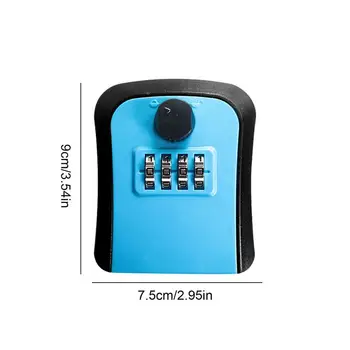 Wall Mount Key Storage Secret Box Organizer 4 Digit Combination Password Security Code Lock No Key Home Key Safe Box 6