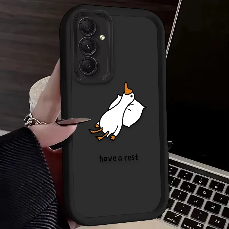 “Adorable Cartoon Duck Silicone Phone Case”