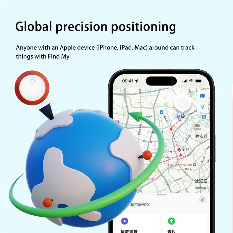 Bluetooth GPS Tracker XIAOMI Smart Airtag Work with Apple Find My APP for IOS Pet Key Finder