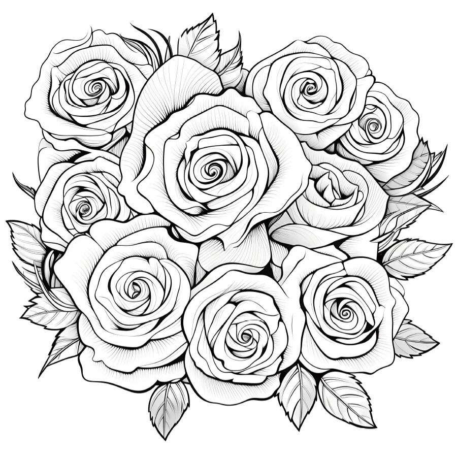 Flower Coloring Book Adult 5