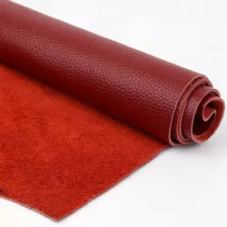 Luxurious Dark Red Cowhide Leather for Elegant Upholstery and Furniture Renovation (Red)