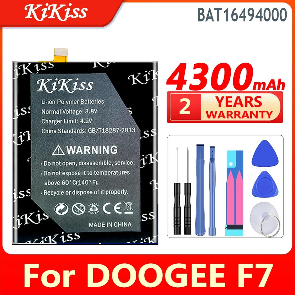 

4300mAh KiKiss New Battery BAT16494000 For DOOGEE F7 F 7 Bateria