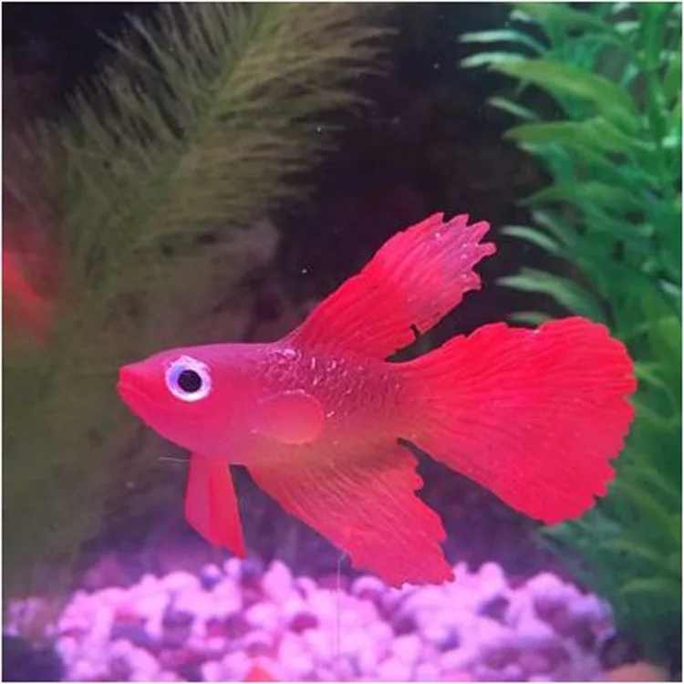 Fish Tank Ornaments 1pc Silicone Artificial Night Luminous Hippocampus Fish Tank Decoration