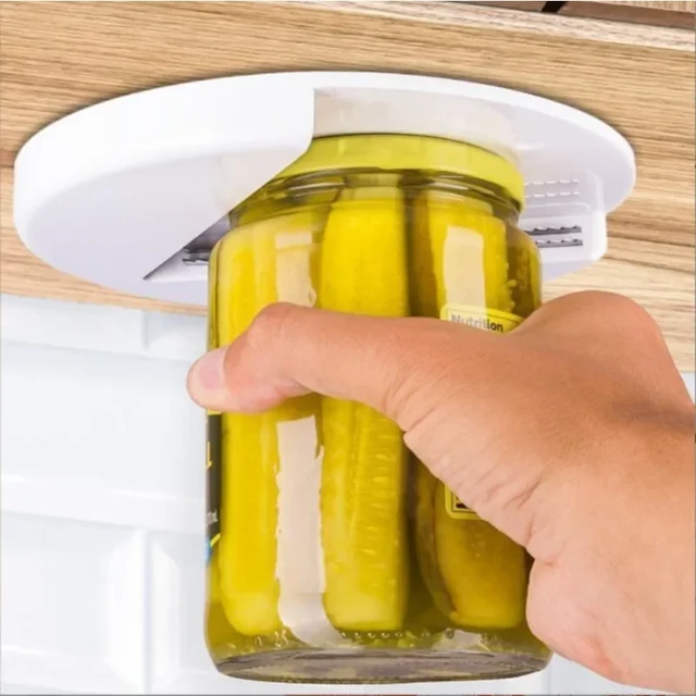 Jar Opener Under Cabinet Rotating Bottle Cap Opener Multi-function  Universal V-shaped Lid Gripper Quick Opener Kitchen Gadget - AliExpress