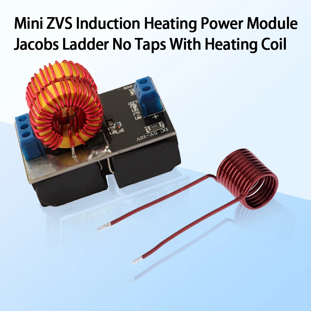 

DC 5V-12V 120W Mini ZVS Induction Heating Power Module Jacobs Ladder No Taps With Heating Coil