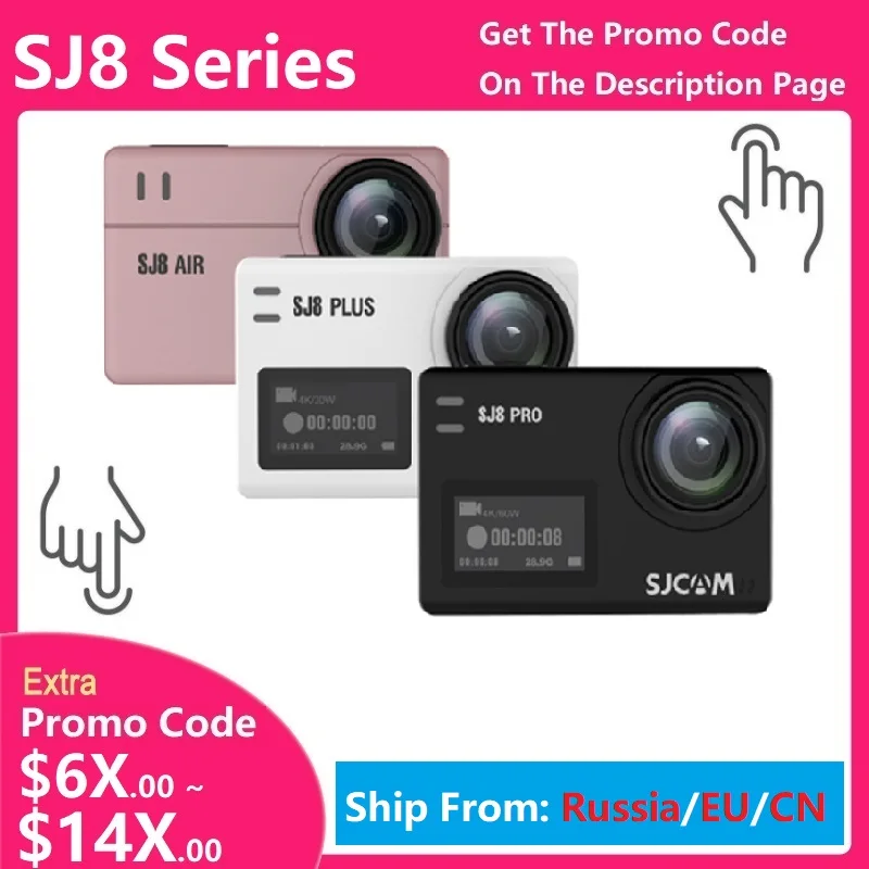 SJ8 시리즈 SJ8Pro SJ8PLUS SJ8AIR 익스트림 스포츠 액션 카메라, 와이파이 리모컨 방수 헬멧 DV, 신제품