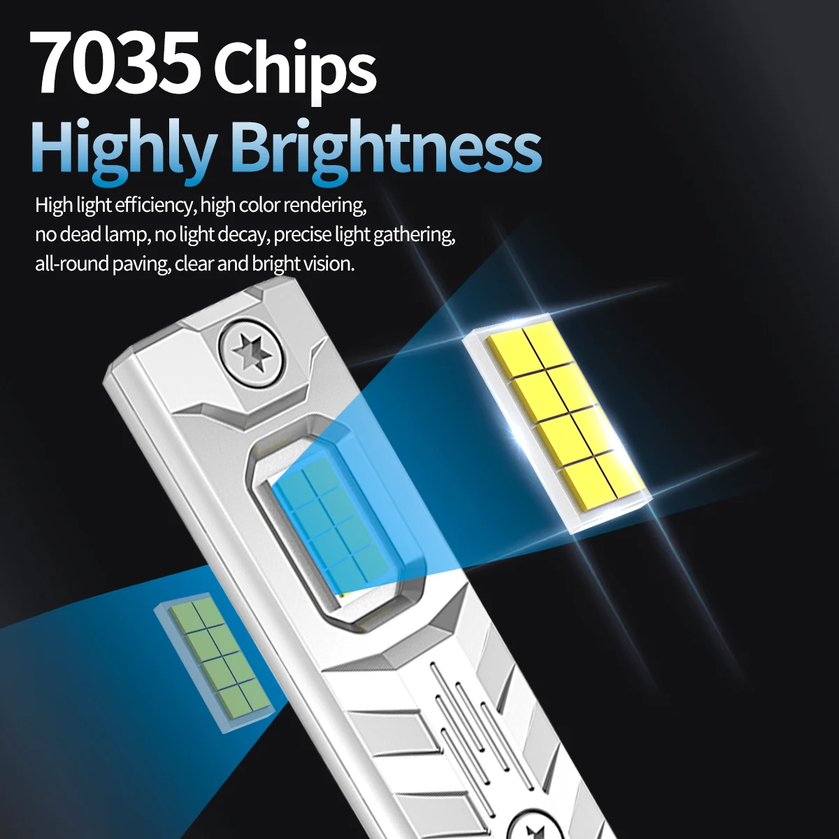 50W 2PCS 새로운 업그레이드 H4 H7 H11 9005 9006 LED 자동차 램프 전구 12V 6000K 헤드라이트 안개등 자동 조명