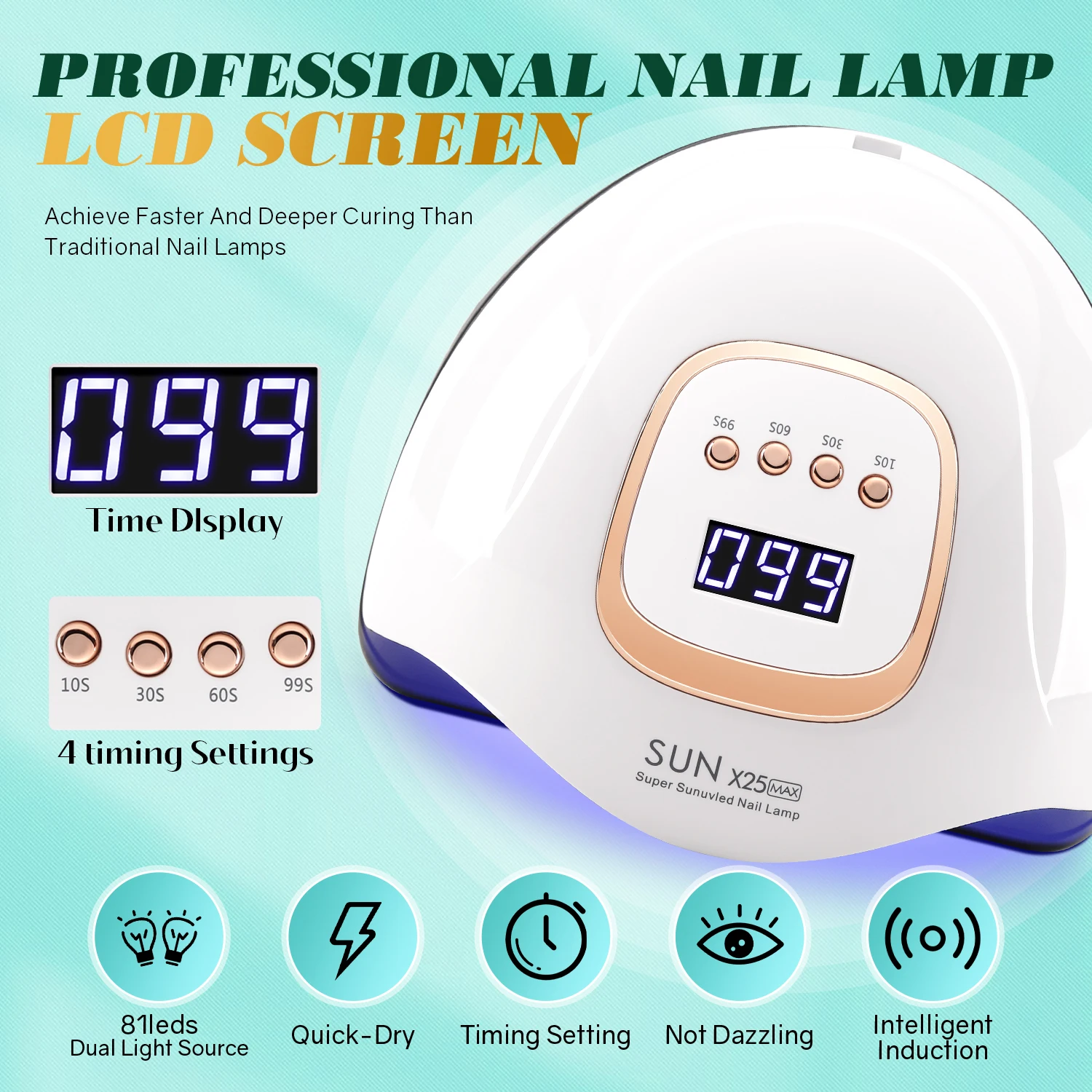 UV LED Nail Lamp 380W Nail Curing Lamps For Home Salon Powerful LED Drying Lamps For All Gel Polish Professional Nail Equipment 2
