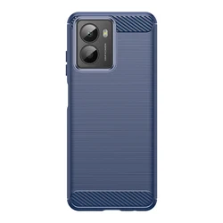 Luxury Shockproof Silicone Brushed TPU Protective Phone Back Cover for HMD Fusion (Blue)