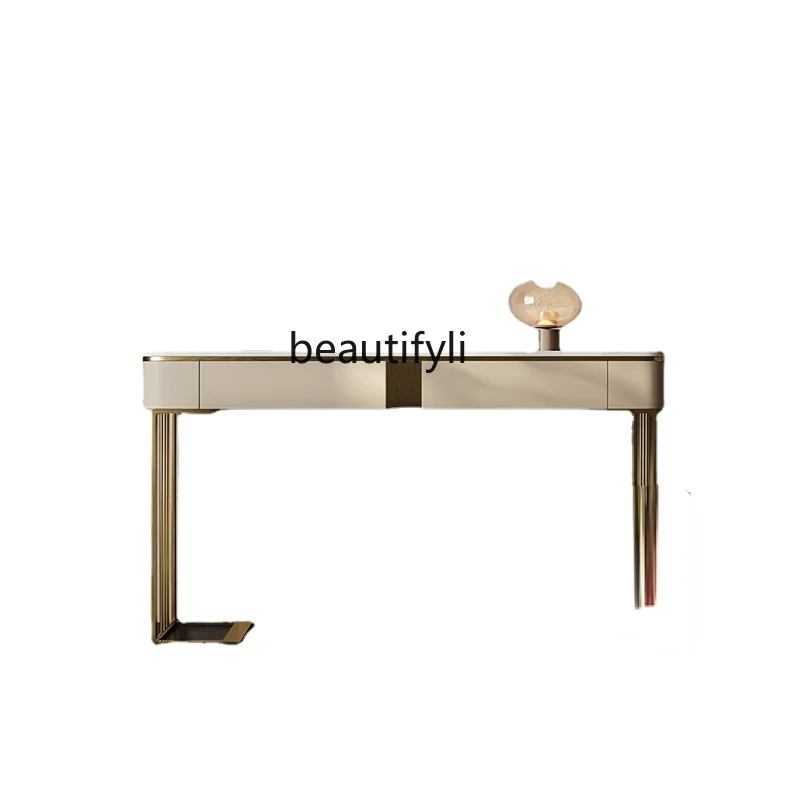 

Affordable Luxury Style Entrance Cabinet Modern Minimalist Doorway Side View PCs Aisle Corridor Storage Console Tables