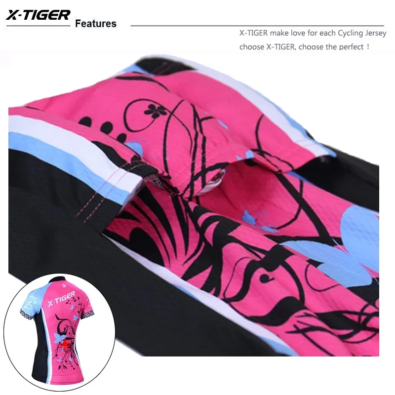 X-Tiger Women Cycling Jerseys Ultraviolet-Proof MTB Bike Clothing Women Bicycle Clothes Wear Sportswear Cycling Clothing 5