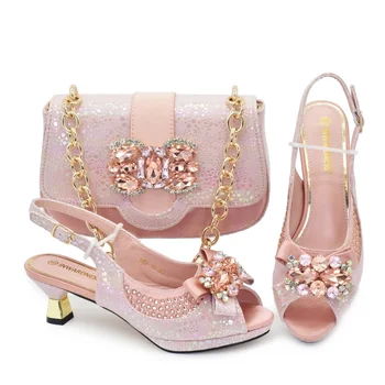 Doershow Lastest Italian Design Fashion Style Ladies Shoes with Matching Bag Set 2026 Nigerian Shoes and Bag Set! HX1-1 1