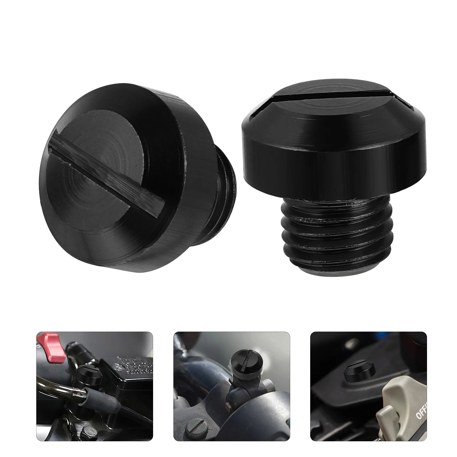 

2pcs Motorcycle Mirror Hole Screw Mirror Blanking Cover Mirror Hole Caps Supply