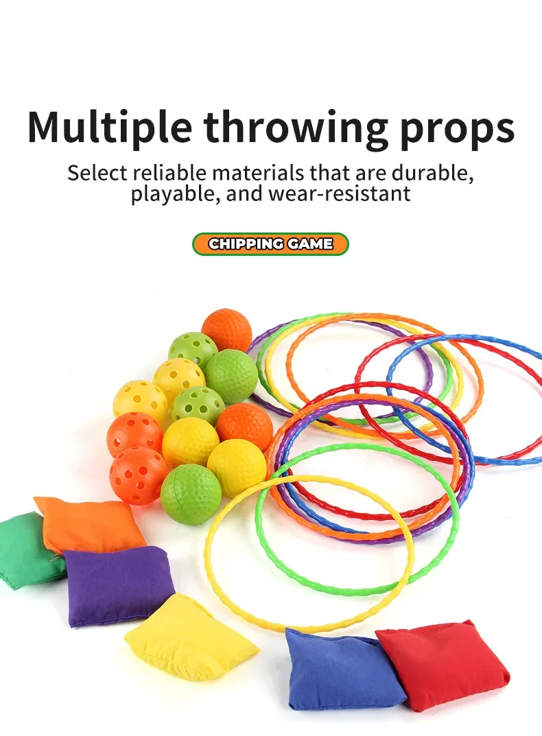 Golf Cloth Rack Sandbag Ring 3in1 Throwing Game Practice Mat Set Outdoor Sports Parent-Child Interactive Toys Golf Game Christma