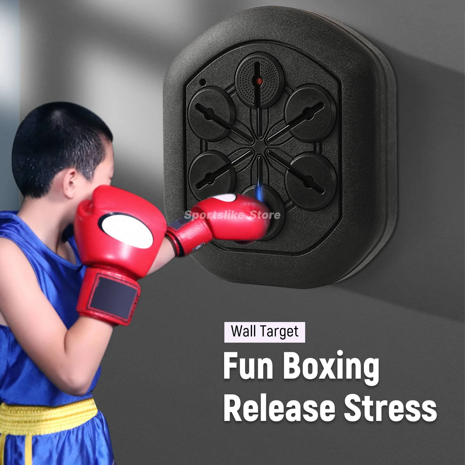 Music Boxing Machine Smart Fun Wall Boxing Target Wall Mount Indoor