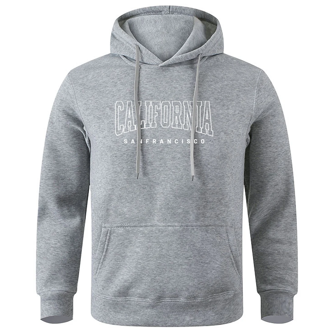 

California San Francisco Print Men Hooded Loose Oversized Soft Tracksuit Man Basic Casual Sports Hoody Vintage Fashion Hoodies