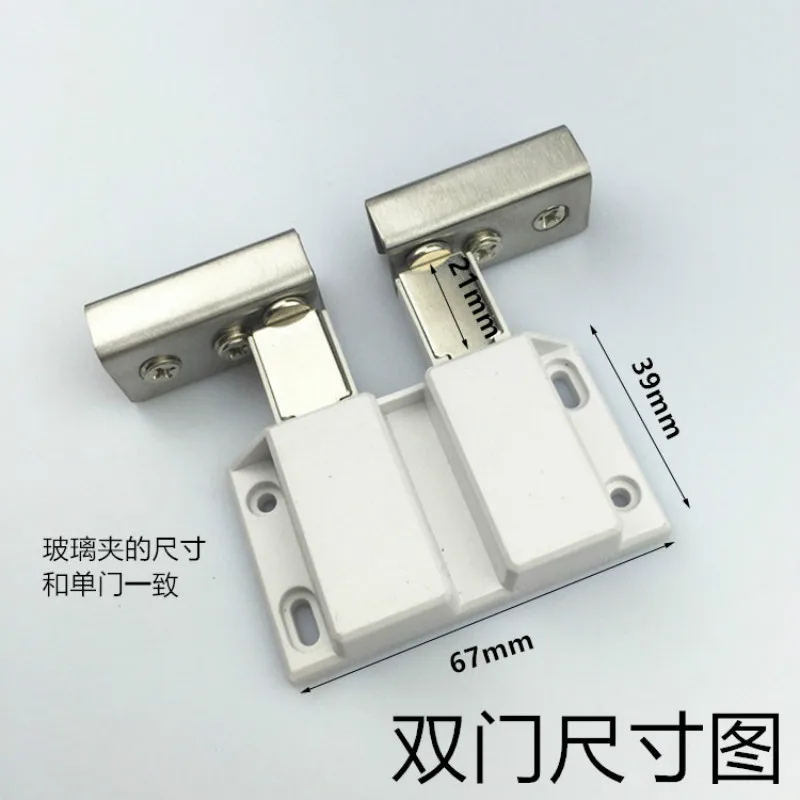 Stainless steel Glass cabinet door hinge sets for bar glass cabinets showcase hinge Glass clamp for glass thickness 5-8mm stainless steel hinges door hinges shower room glass clamp