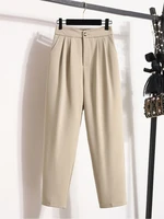 High Quality Korean Style Straight Trousers Plus Size Pants Woman Autumn Winter 2026 New Arrival High Waist Suit Pants - Image 4