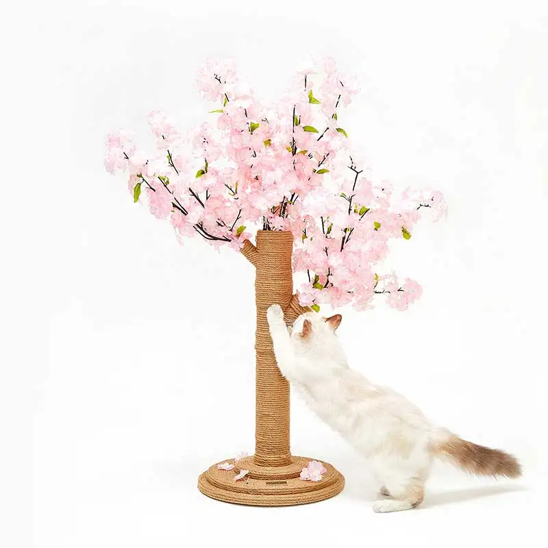 

68x38cm Cherry Blossoms Cat Tree Scraper Cats Tower Grinding Claw Bite Resistance for Cat Toy Home Furniture Cat Scratching Post