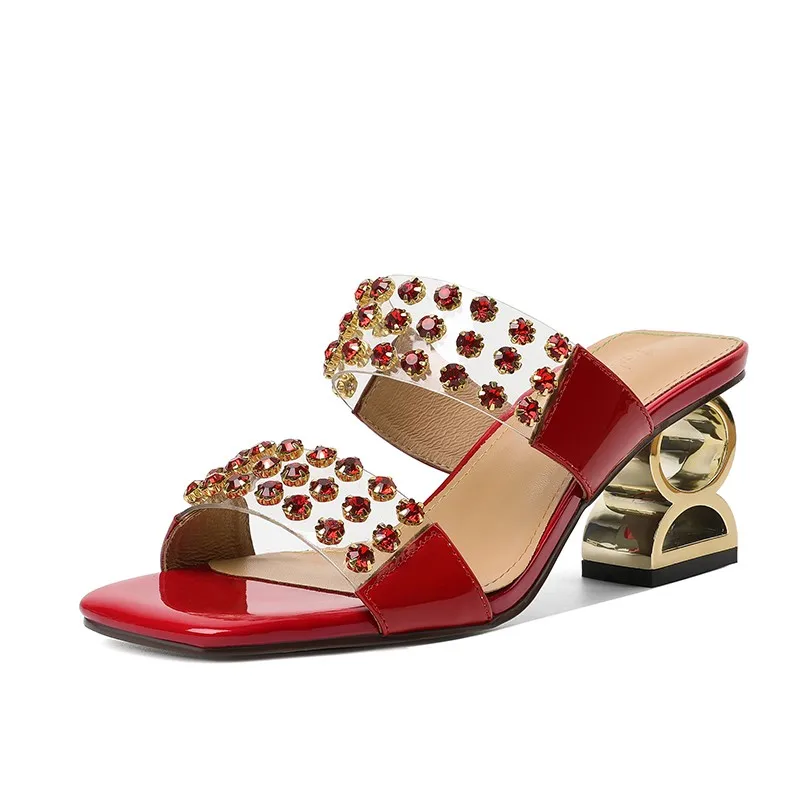 2023NewHotGlitterMeshWomenSandalsSummerFashionOutdoorPeepToeCasualBeachSlippers