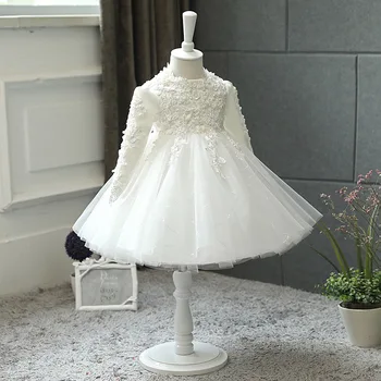 Girls' New One-Year-Old Flower Girl Wedding Piano Performance Dress Embroidered Princess Gown 1