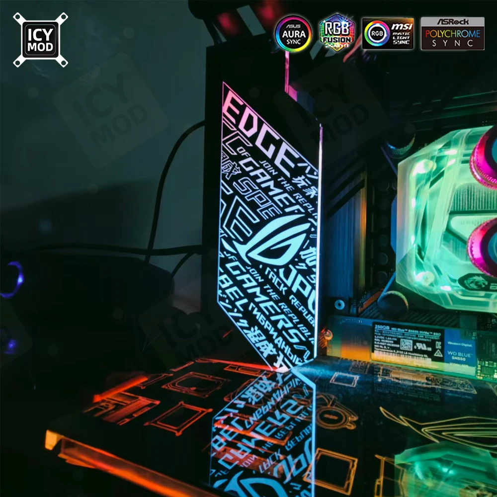 DIY マザーボード IO デコレーションカバー RGB 照明パネル シャーシ