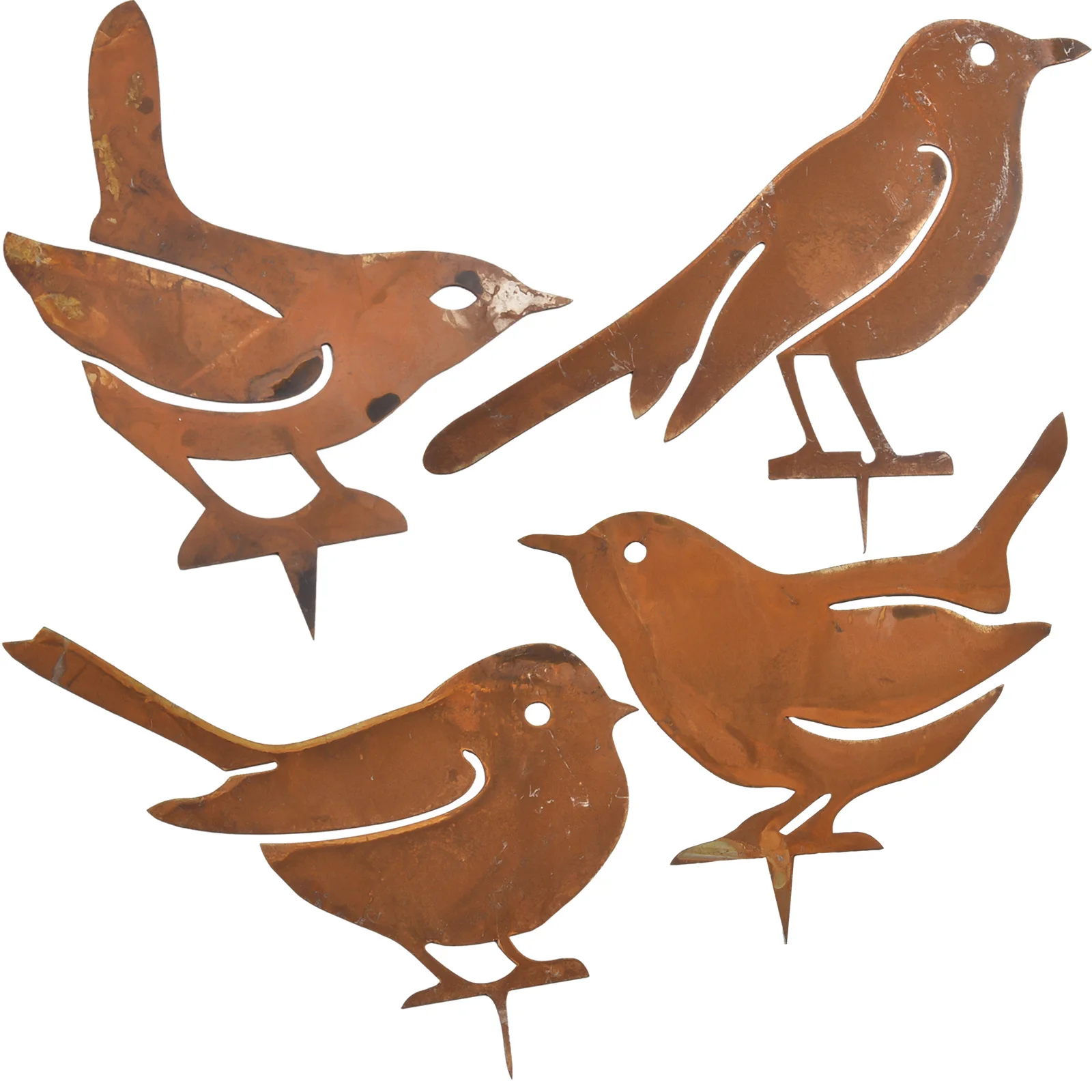 Figura De Hada De Acero Corten Para Jardín - Decoración Exterior Resistente, Diseño Único, Para Colgar En Árboles